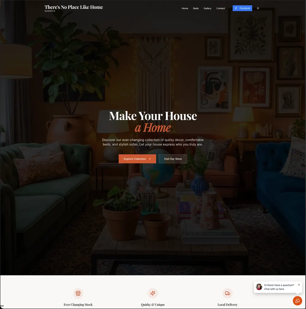 There's No Place Like Home website built by Nero Engine