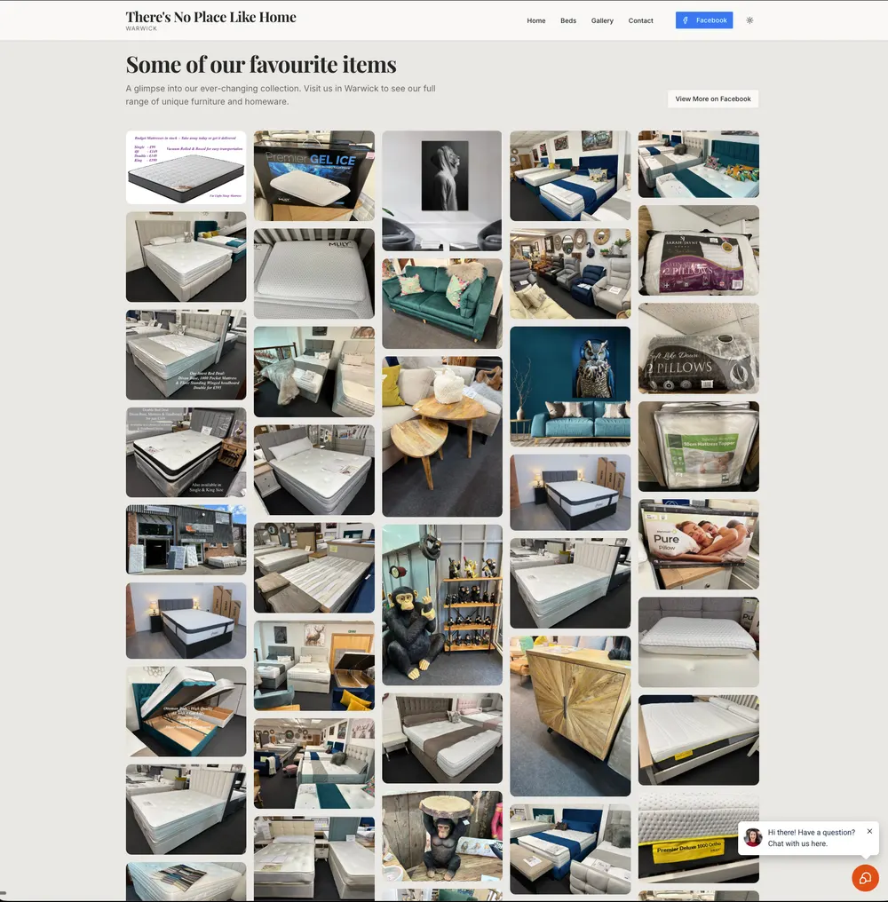 There's No Place Like Home Gallery Page after the rebuild