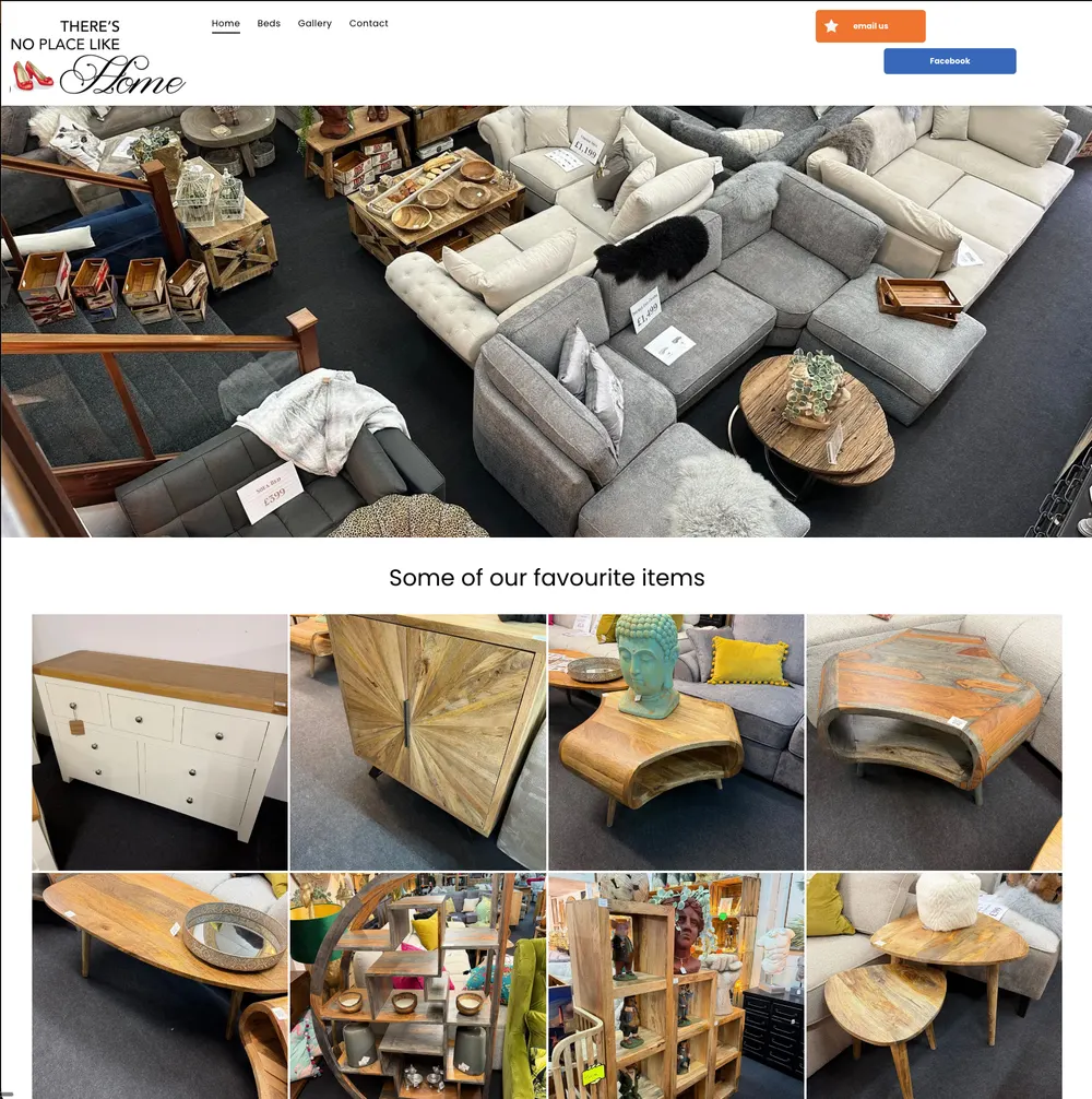 There's No Place Like Home Homepage & Hero before the rebuild